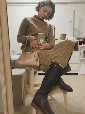 「Andersen-Andersen（アンデルセンアンデルセン）のアイテム」を使った、AMOさん（レディース・168cm）の冬コーディネート