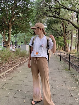 「Plan C（プランシー）のアイテム」を使った、AMOさん（レディース・168cm）の夏コーディネート