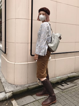 「Steven Alan（スティーブンアラン）のアイテム（ブーツ）」を使った、AMOさん（レディース・168cm）の秋コーディネート