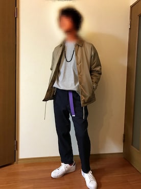 「アイテム（ブルゾン、ゴールド系）」を使った、REDさん（メンズ・168cm）の秋コーディネート