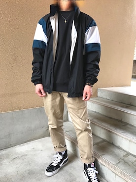 「JOURNAL STANDARD（ジャーナルスタンダード）のアイテム（アクセサリー）」を使った、REDさん（メンズ・168cm）の冬コーディネート