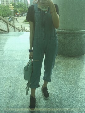 「アイテム（腕時計、パープル系）」を使った、DRINKさん（レディース・164cm）の秋コーディネート