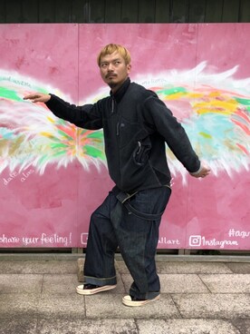 「KAPITAL（キャピタル）のアイテム（オールインワン・サロペット）」を使った、HUMMERさん（メンズ・177cm）の春コーディネート