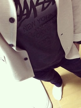 「TAKA-Q（タカキュー）のアイテム（ノーカラージャケット）」を使った、だいさん（メンズ・179cm）の春コーディネート
