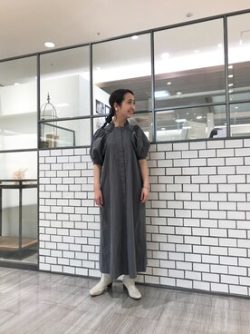 「美シルエット」｜「アイテム（ワンピース/ドレス）」を使った、seinoooさん（レディース・160cm）の春コーディネート