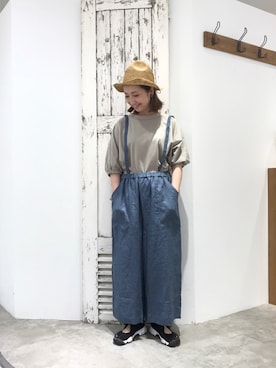 「PUAL CE CIN（ピュアルセシン）のアイテム（帽子）」を使った、seinoooさん（レディース・160cm）の夏コーディネート