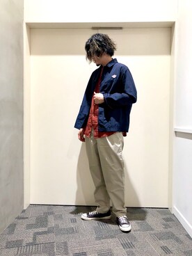 「アイテム（カバーオール）」を使った、やまChanさん（メンズ・182cm）の春コーディネート