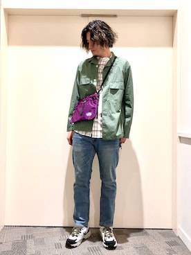 「アイテム（ショルダーバッグ）」を使った、やまChanさん（メンズ・182cm）の春コーディネート