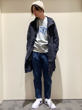 「EKAL（エカル）のアイテム（ジャケット/アウター）」を使った、やまChanさん（メンズ・182cm）の冬コーディネート