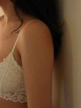 「アイテム（ブラジャー、ホワイト系）」を使った、Susie Zさん（レディース・165cm）の春コーディネート