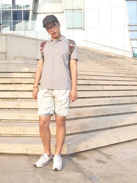 「PULL&BEAR（プルアンドベア）のアイテム（カーゴパンツ）」を使った、我的灵魂漂浮着さん（メンズ・177cm）の春コーディネート
