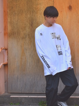 「STARTER BLACK LABEL（スターターブラックレーベル）のアイテム（Tシャツ/カットソー）」を使った、gakuさん（メンズ・170cm）の秋コーディネート