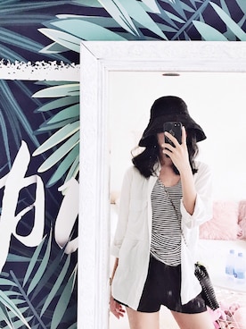 「MA（エムエー）のアイテム」を使った、MatanYaoさん（レディース・165cm）の夏コーディネート