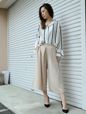 「ＡＮＤＪ（アンドジェイ）のアイテム」を使った、makotoさん（レディース・165cm）の春コーディネート