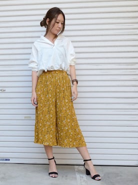 「ＡＮＤＪ（アンドジェイ）のアイテム」を使った、makotoさん（レディース・165cm）の夏コーディネート