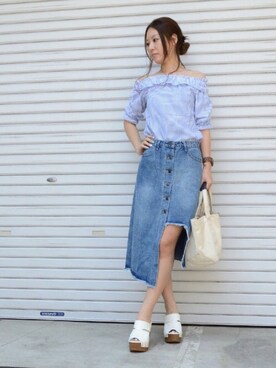 「ＡＮＤＪ（アンドジェイ）のアイテム」を使った、makotoさん（レディース・165cm）の春コーディネート