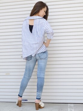 「ＡＮＤＪ（アンドジェイ）のアイテム」を使った、makotoさん（レディース・165cm）の夏コーディネート