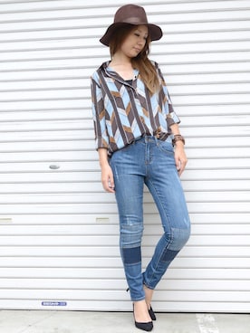 「ＡＮＤＪ（アンドジェイ）のアイテム」を使った、makotoさん（レディース・165cm）の夏コーディネート