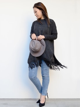 「ＡＮＤＪ（アンドジェイ）のアイテム」を使った、makotoさん（レディース・165cm）の秋コーディネート