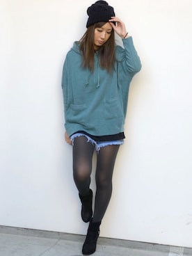 「ＡＮＤＪ（アンドジェイ）のアイテム」を使った、makotoさん（レディース・165cm）の冬コーディネート