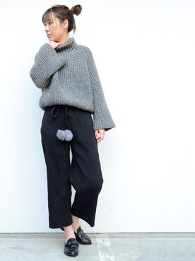 「プリーツ」｜makotoさん（レディース・165cm）の冬コーディネート