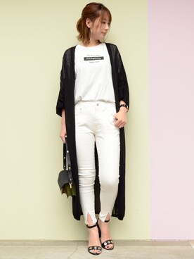 「ＡＮＤＪ（アンドジェイ）のアイテム」を使った、makotoさん（レディース・165cm）の夏コーディネート