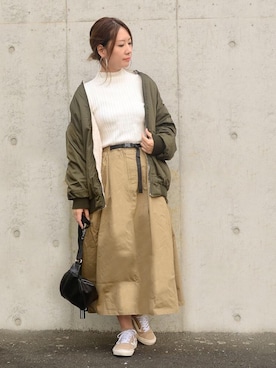 「ＡＮＤＪ（アンドジェイ）のアイテム」を使った、makotoさん（レディース・165cm）の秋コーディネート