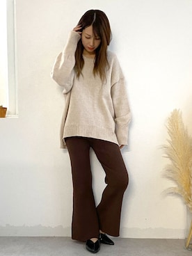 「ＡＮＤＪ（アンドジェイ）のアイテム」を使った、makotoさん（レディース・165cm）の冬コーディネート