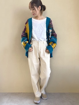 「ＡＮＤＪ（アンドジェイ）のアイテム」を使った、makotoさん（レディース・165cm）の冬コーディネート