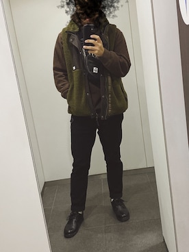 「SEVENDAYS=SUNDAY（セブンデイズサンデイ）のアイテム（ブーツ）」を使った、ぽとふさん（メンズ・174cm）の冬コーディネート