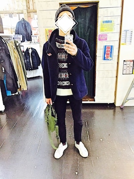 「FREAK'S STORE（フリークスストア）のアイテム（ダッフルコート）」を使った、si-moさん（メンズ・174cm・20代）の冬コーディネート
