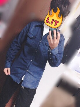 「improves（インプローブス）のアイテム（デニムジャケット）」を使った、ゆ  う やさん（メンズ・177cm）の冬コーディネート