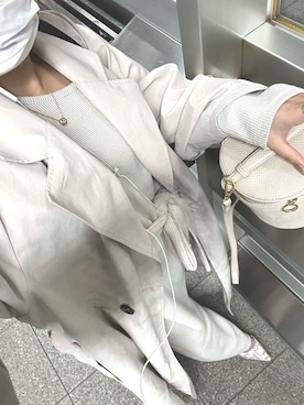 「GRL（グレイル）のアイテム（トレンチコート）」を使った、09- ̗̀ ♡  ̖́-さん（レディース・152cm）の春コーディネート