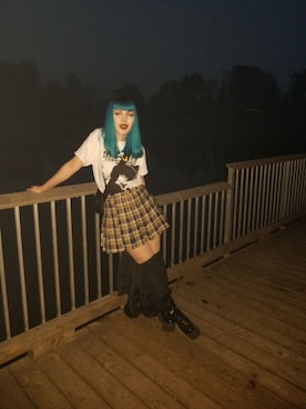 「bluehair」｜androgynouskittyさん（レディース・163cm）の秋コーディネート