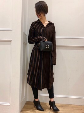 「ハロウィン」｜「アイテム（ブーティ）」を使った、Seika Makitaさん（レディース・154cm）の秋コーディネート