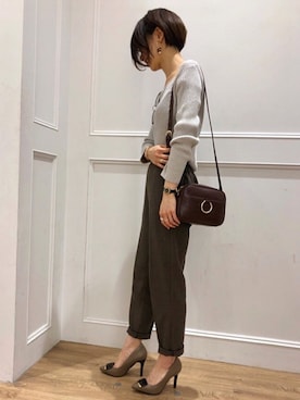 「RANDA（ランダ）のアイテム（バッグ）」を使った、Seika Makitaさん（レディース・154cm）の秋コーディネート