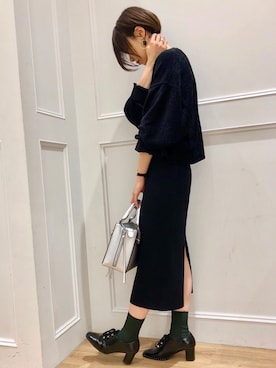 「モノトーン」｜Seika Makitaさん（レディース・154cm）の秋コーディネート