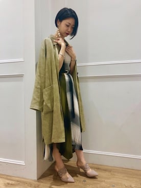 「アイテム（ピアス（両耳用））」を使った、Seika Makitaさん（レディース・154cm）の春コーディネート