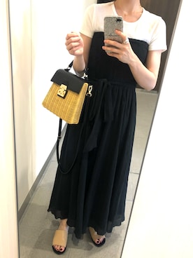 「Mila Owen（ミラオーウェン）のアイテム（つなぎ/オールインワン）」を使った、m o m oさん（レディース・154cm）の夏コーディネート
