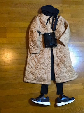 「troisのアイテム（ジャケット/アウター）」を使った、marumikaさん（レディース・152cm）の冬コーディネート