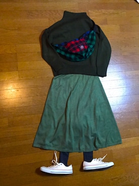 「JOHNSON（ジョンソン）のアイテム」を使った、marumikaさん（レディース・152cm）の冬コーディネート