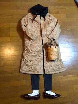 「troisのアイテム（ジャケット/アウター）」を使った、marumikaさん（レディース・152cm）の冬コーディネート