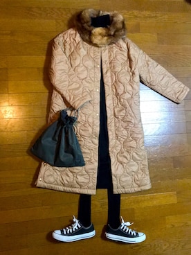 「troisのアイテム（ジャケット/アウター）」を使った、marumikaさん（レディース・152cm）の冬コーディネート