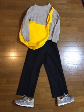 「NOMBRE IMPAIR（ノンブルアンペール）のアイテム（ニット/セーター）」を使った、marumikaさん（レディース・152cm）の冬コーディネート