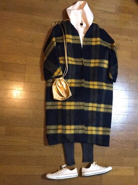 「A part by（アパートバイ）のアイテム（パーカー）」を使った、marumikaさん（レディース・152cm）の冬コーディネート