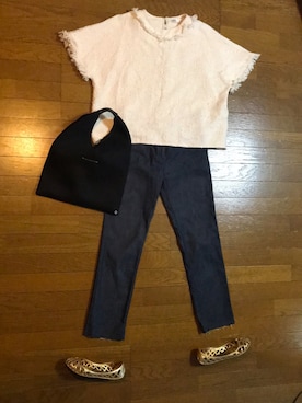 「JOSEPH（ジョセフ）のアイテム（パンツ）」を使った、marumikaさん（レディース・152cm）の春コーディネート