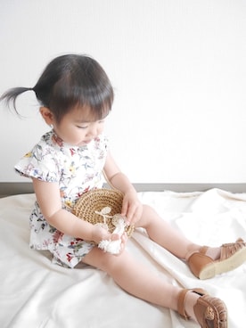 「2歳3ヶ月」｜「アイテム（バッグ）」を使った、ak_riiiiinさん（キッズ・80cm）の春コーディネート