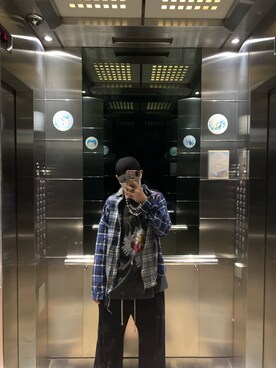 「1017 ALYX 9SM（アリクス）のアイテム（帽子）」を使った、CMPさん（メンズ・174cm）の春コーディネート