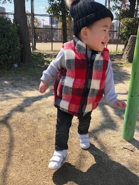 「Carter's（カーターズ）のアイテム（トップス）」を使った、rihi_to⋆﻿ さん（キッズ・80cm）の春コーディネート