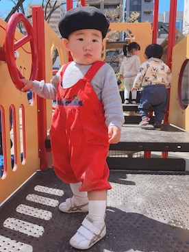 「Carter's（カーターズ）のアイテム（トップス）」を使った、rihi_to⋆﻿ さん（キッズ・80cm）の春コーディネート